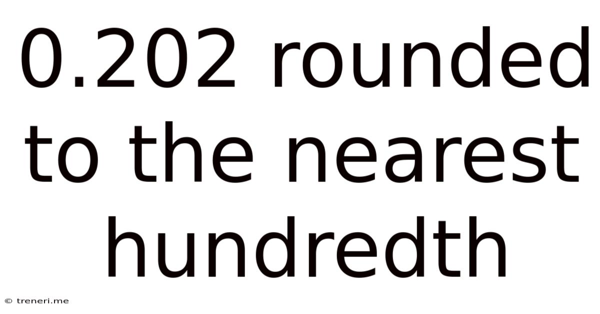 0.202 Rounded To The Nearest Hundredth
