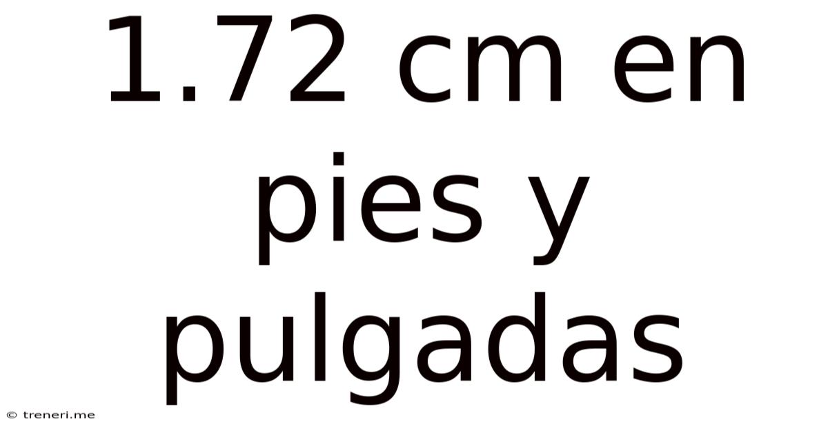 1.72 Cm En Pies Y Pulgadas