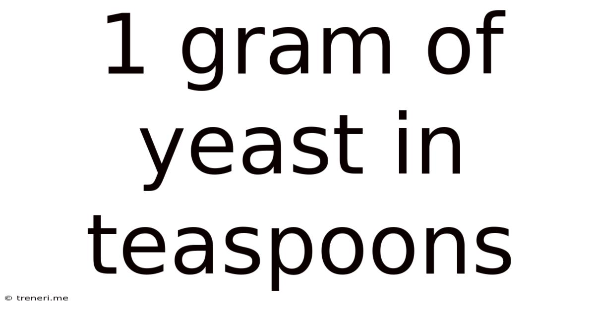 1 Gram Of Yeast In Teaspoons