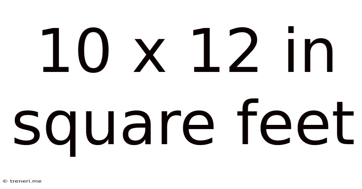 10 X 12 In Square Feet
