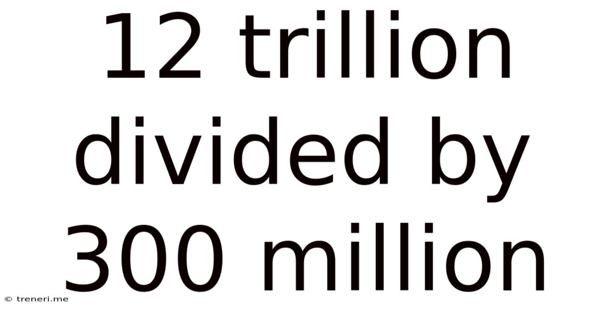 12 Trillion Divided By 300 Million