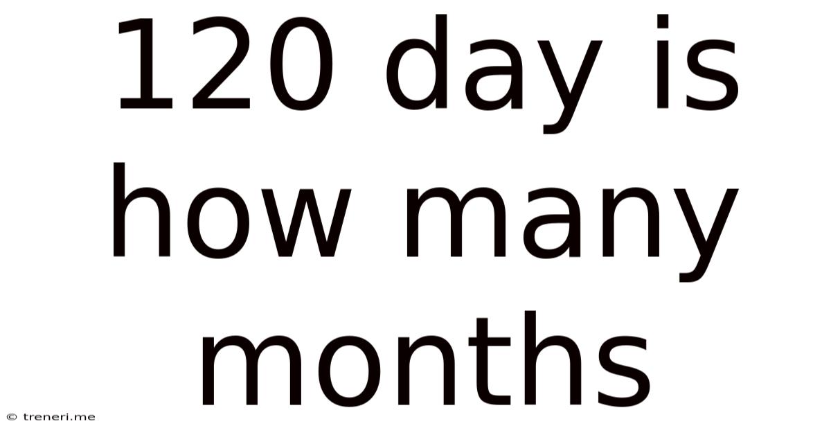 120 Day Is How Many Months