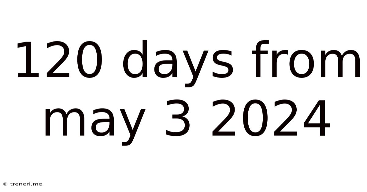 120 Days From May 3 2024