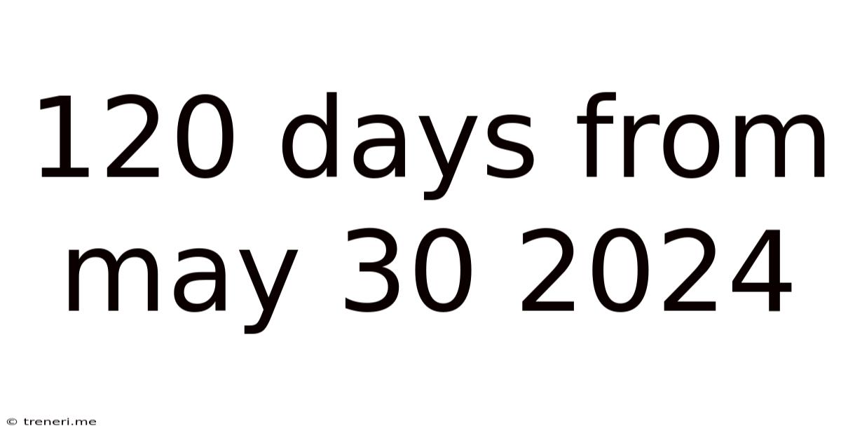 120 Days From May 30 2024