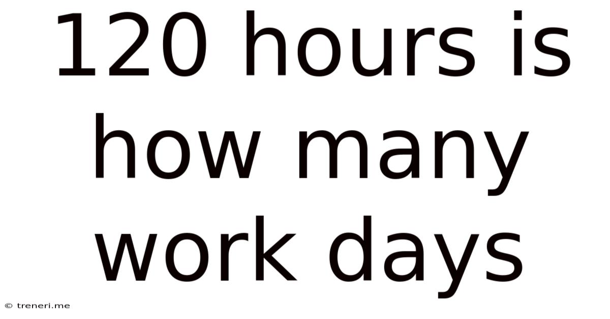 120 Hours Is How Many Work Days