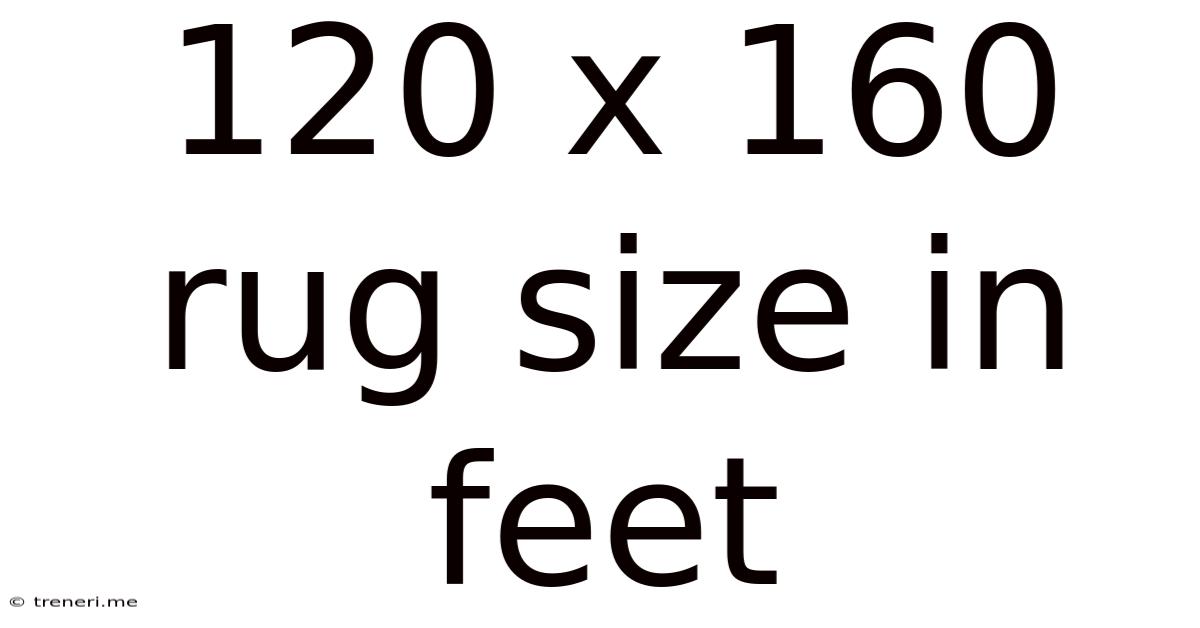 120 X 160 Rug Size In Feet