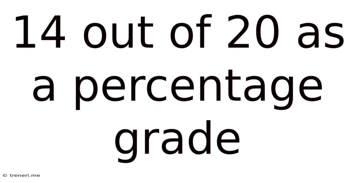 14 Out Of 20 As A Percentage Grade