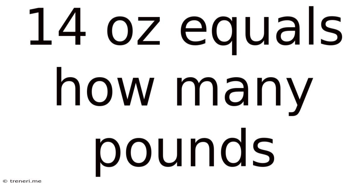 14 Oz Equals How Many Pounds