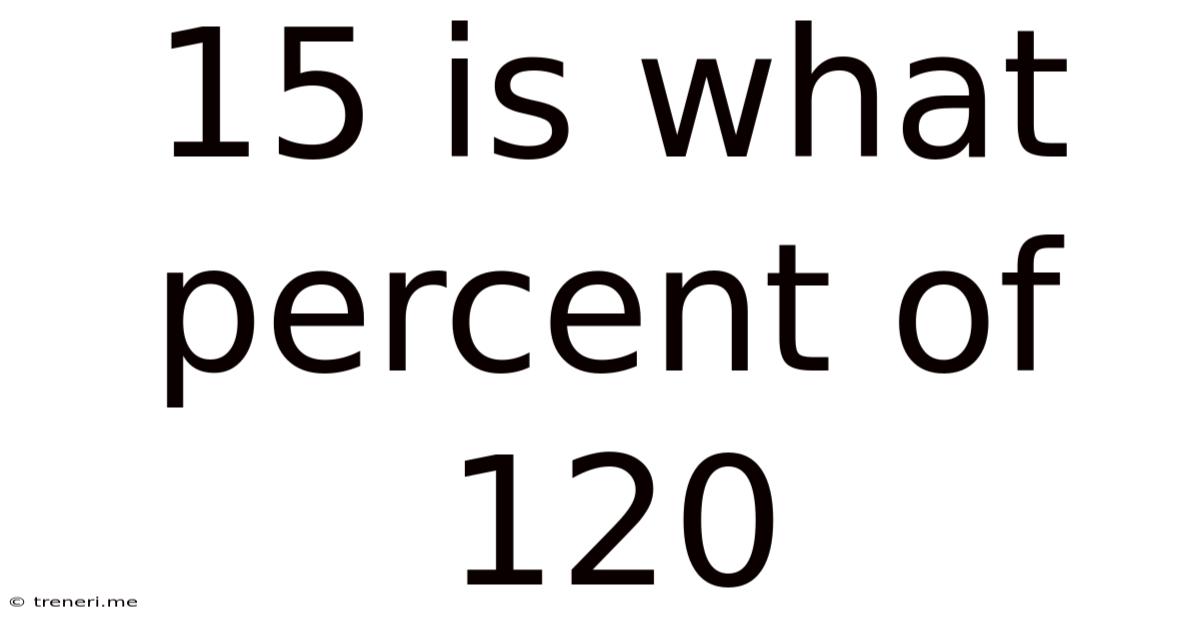15 Is What Percent Of 120