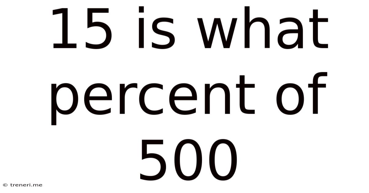 15 Is What Percent Of 500