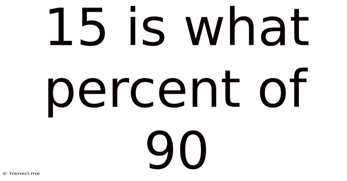 15 Is What Percent Of 90