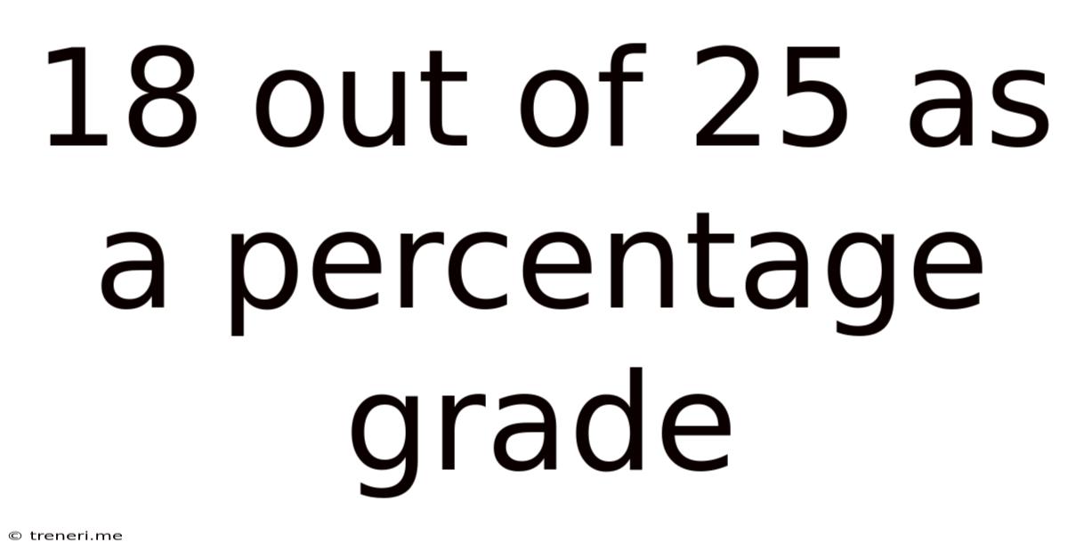 18 Out Of 25 As A Percentage Grade