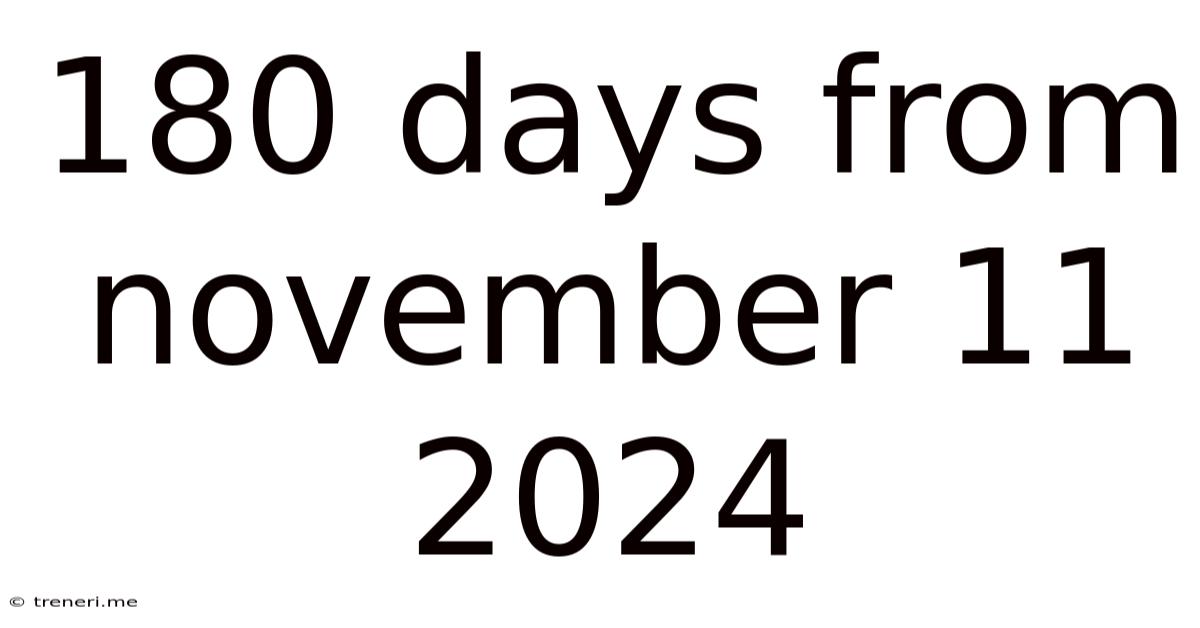 180 Days From November 11 2024