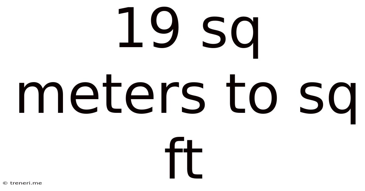 19 Sq Meters To Sq Ft
