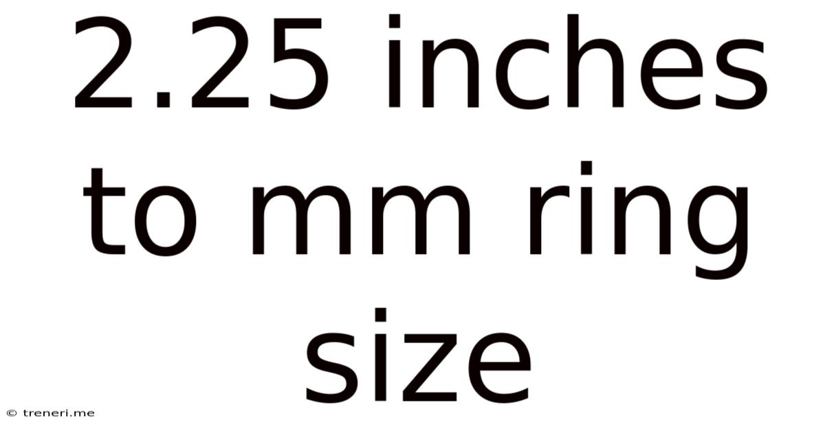 2.25 Inches To Mm Ring Size