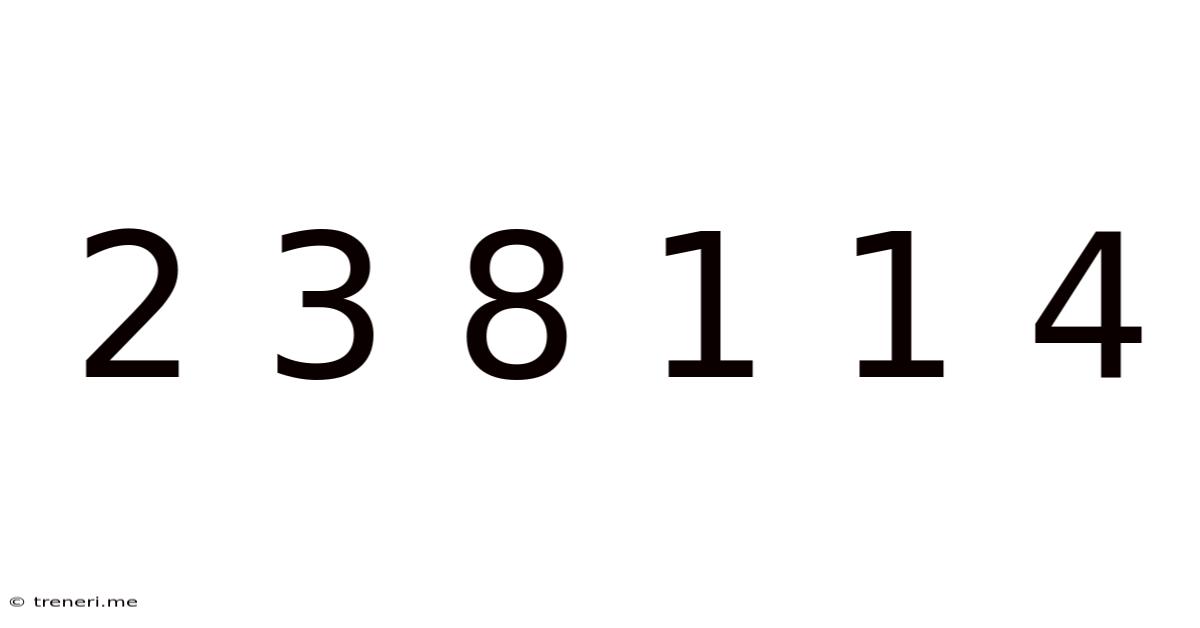 2 3 8 1 1 4