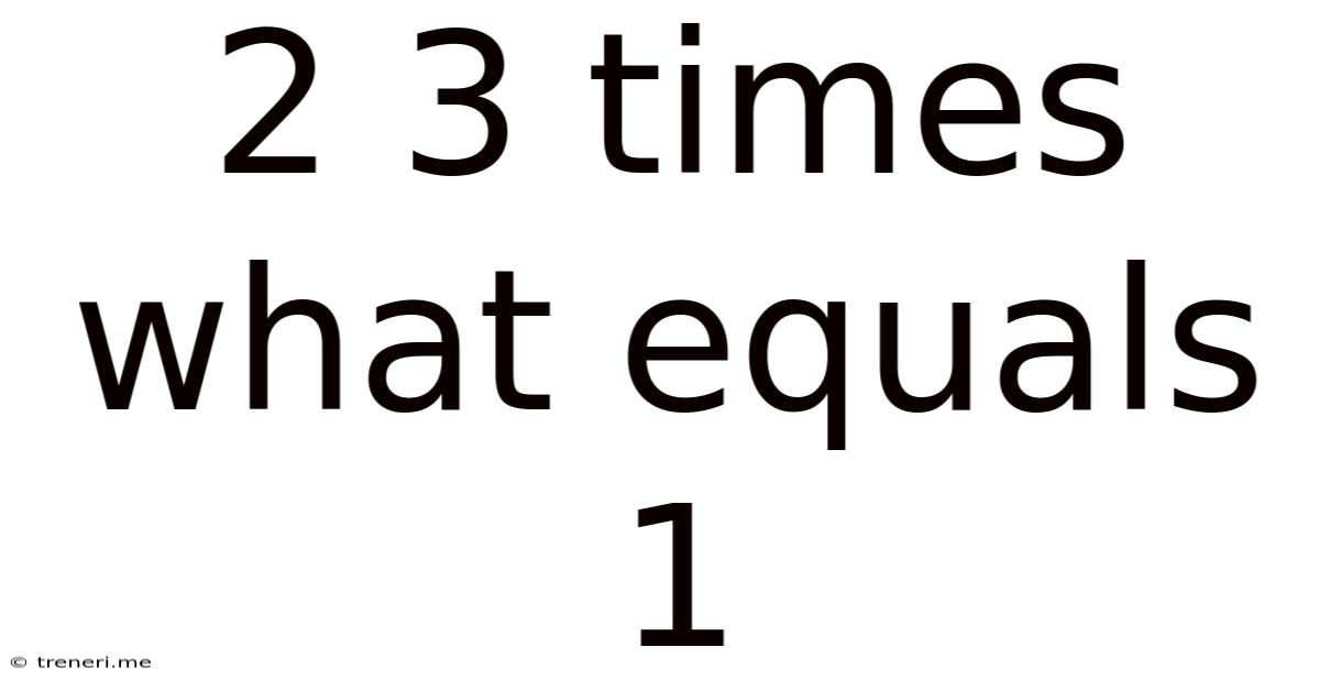 2 3 Times What Equals 1