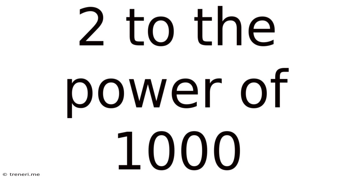 2 To The Power Of 1000