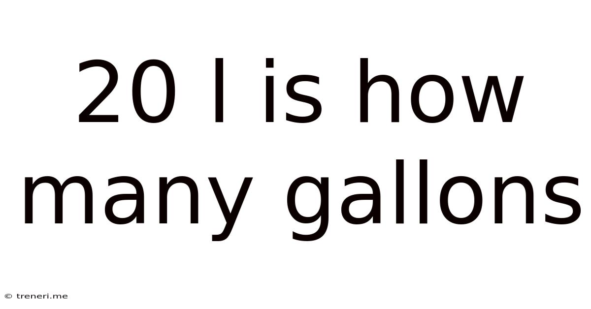 20 L Is How Many Gallons