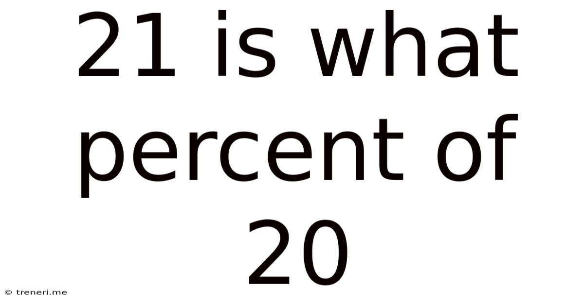 21 Is What Percent Of 20