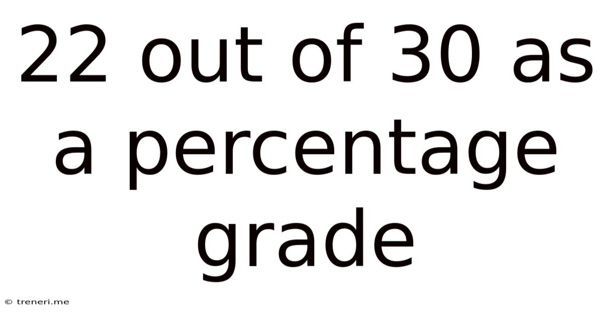 22 Out Of 30 As A Percentage Grade