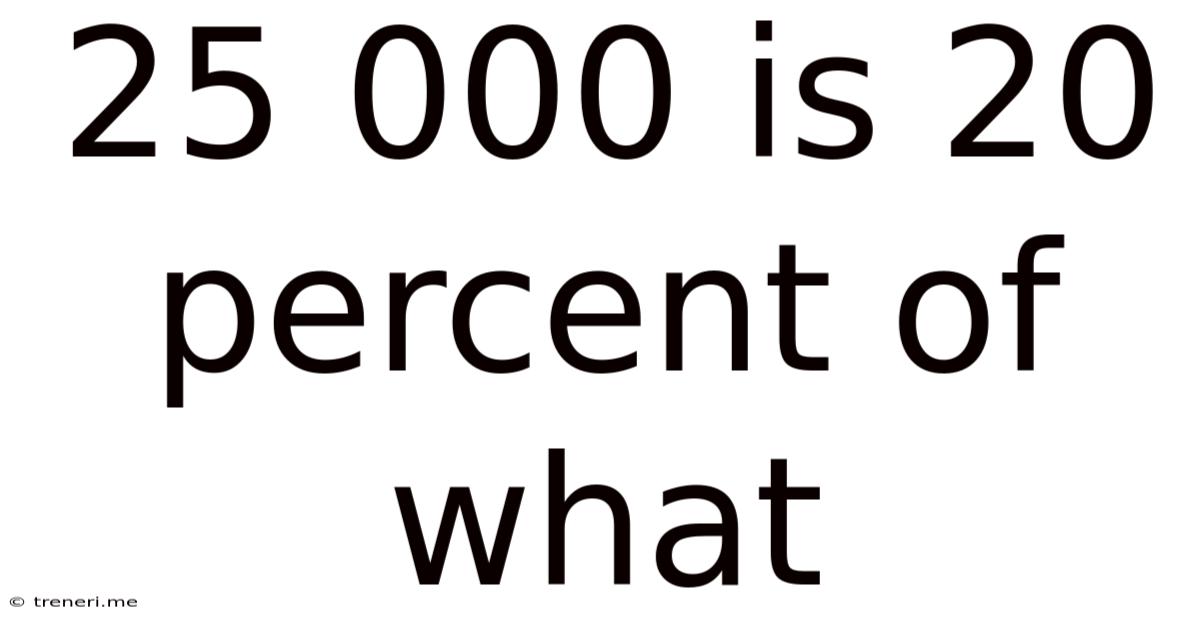25 000 Is 20 Percent Of What