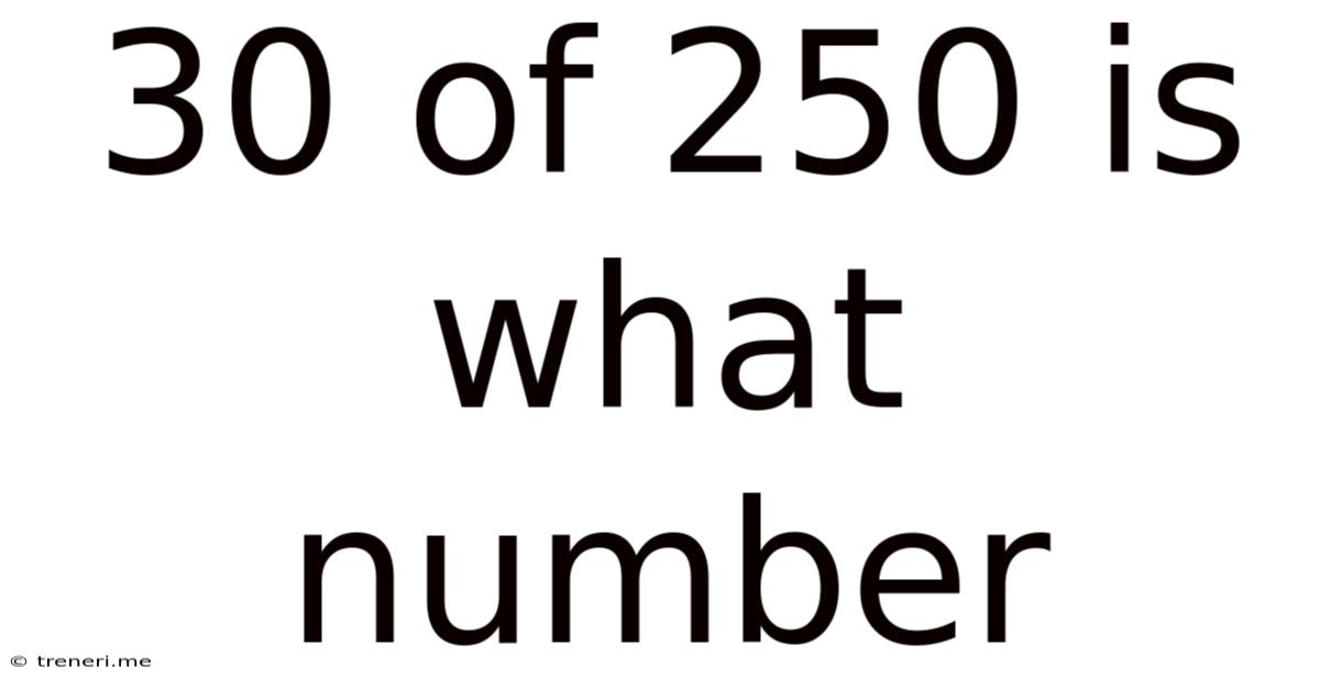 30 Of 250 Is What Number