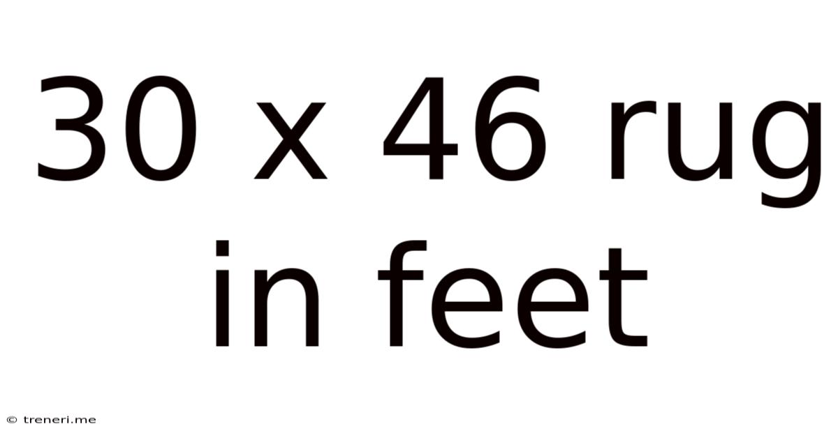 30 X 46 Rug In Feet