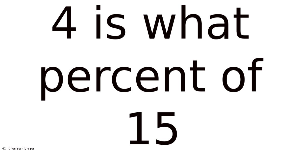 4 Is What Percent Of 15