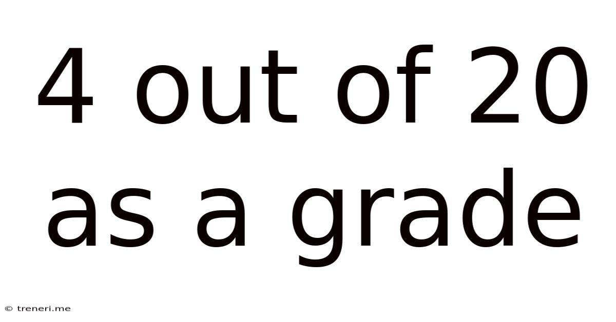 4 Out Of 20 As A Grade