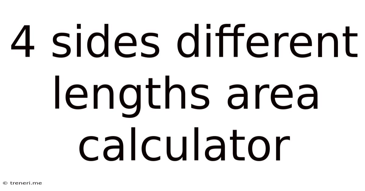 4 Sides Different Lengths Area Calculator