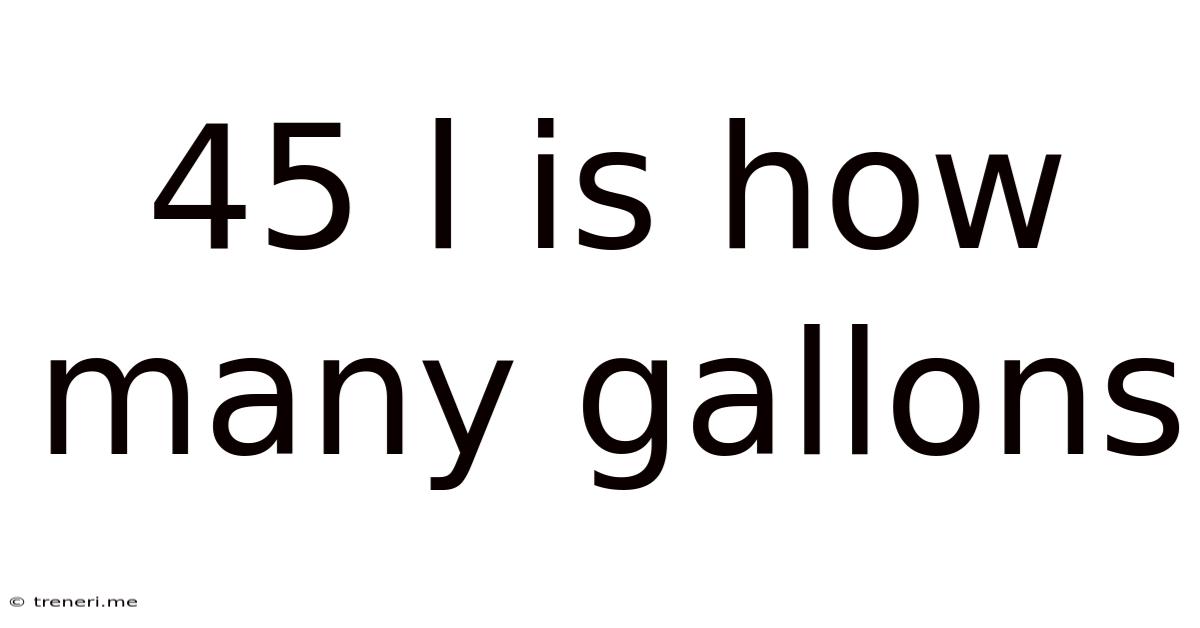 45 L Is How Many Gallons