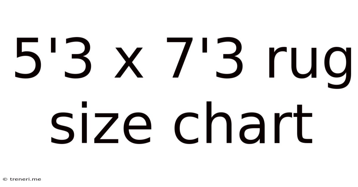 5'3 X 7'3 Rug Size Chart
