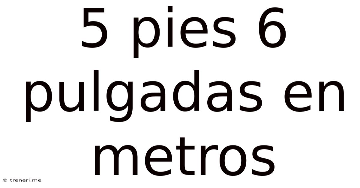 5 Pies 6 Pulgadas En Metros