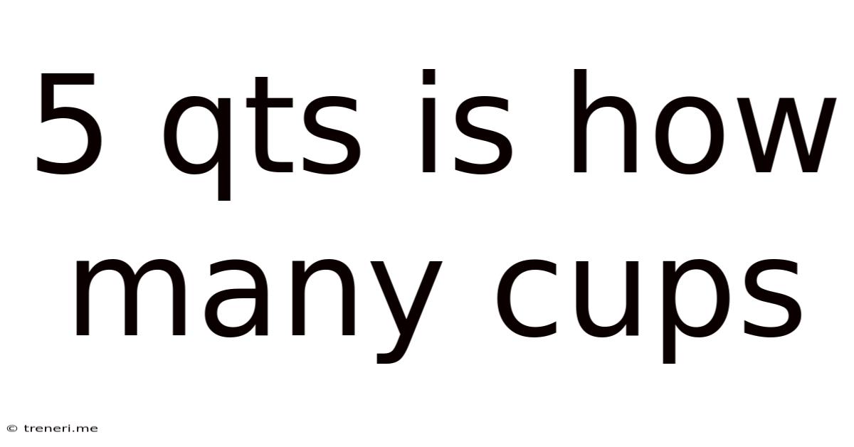 5 Qts Is How Many Cups