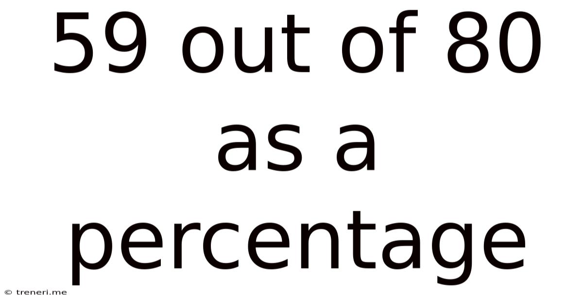 59 Out Of 80 As A Percentage
