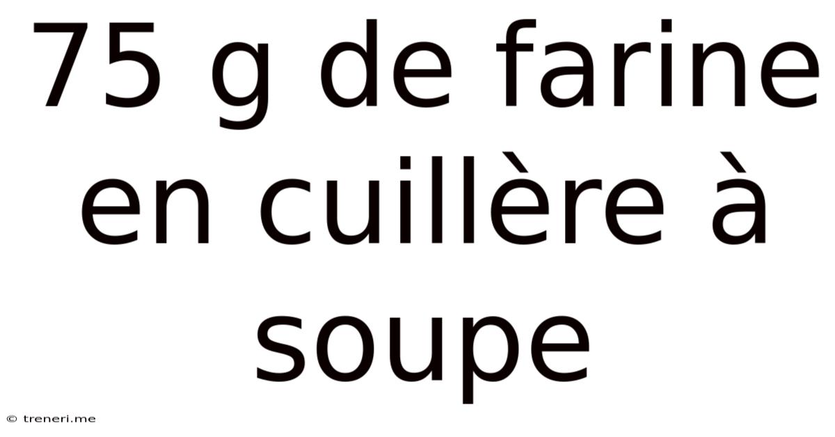 75 G De Farine En Cuillère À Soupe