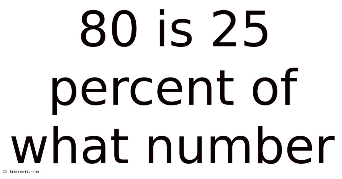 80 Is 25 Percent Of What Number