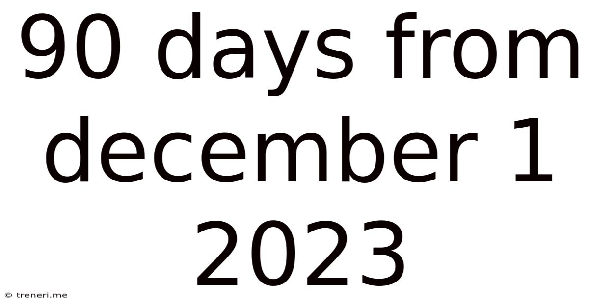 90 Days From December 1 2023