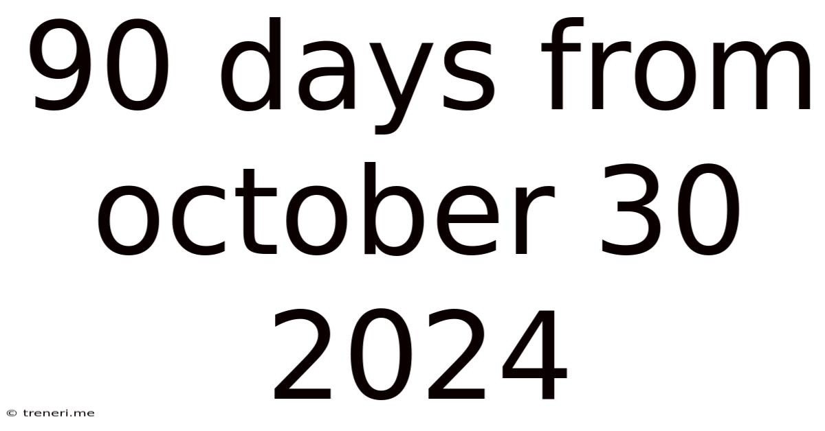 90 Days From October 30 2024