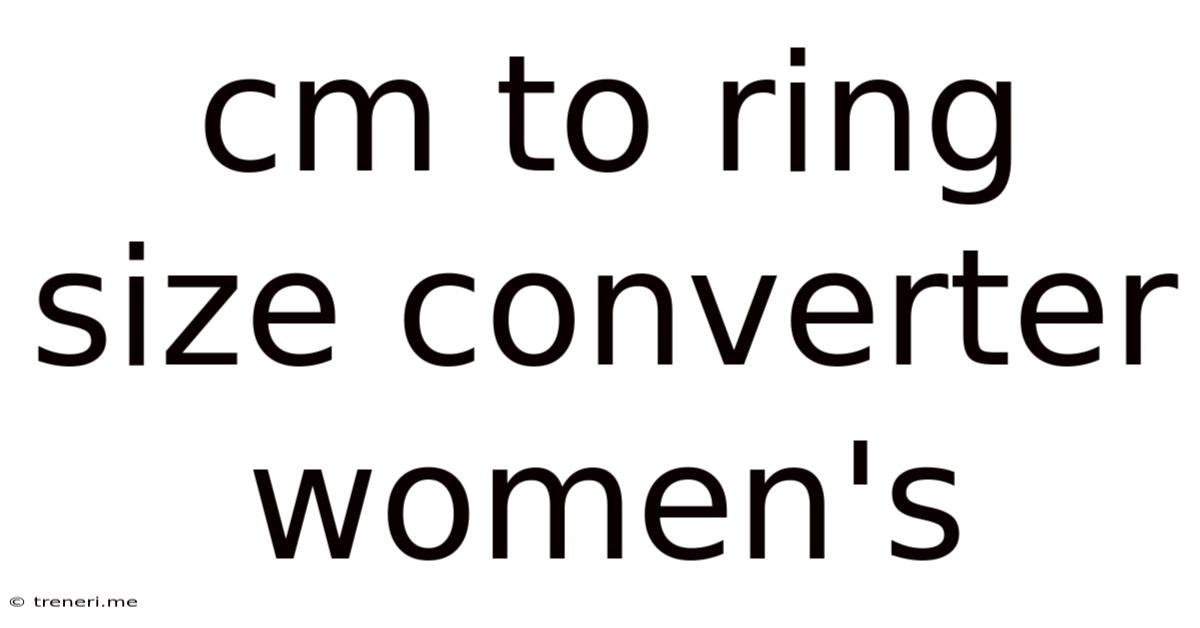 Cm To Ring Size Converter Women's