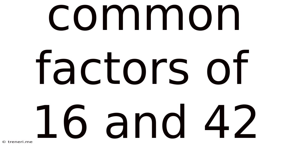 Common Factors Of 16 And 42