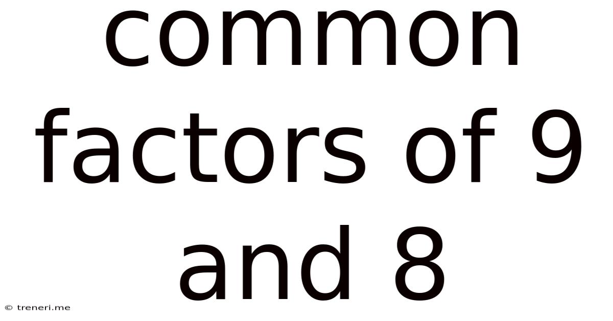 Common Factors Of 9 And 8