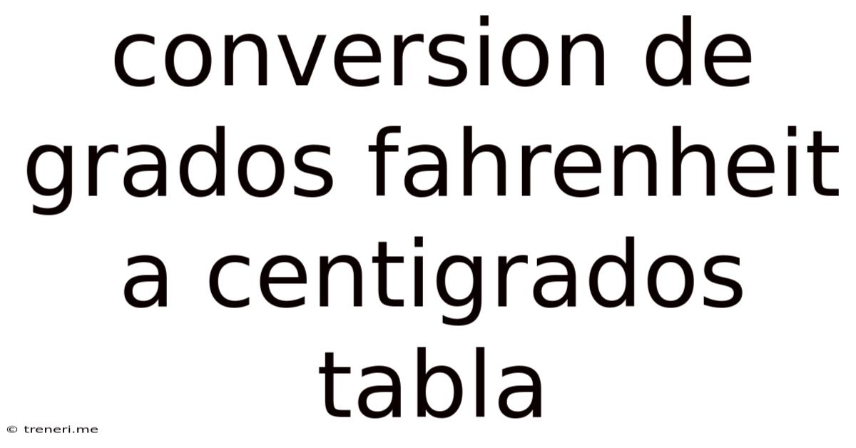 Conversion De Grados Fahrenheit A Centigrados Tabla