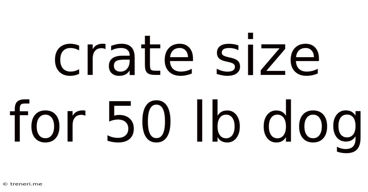 Crate Size For 50 Lb Dog