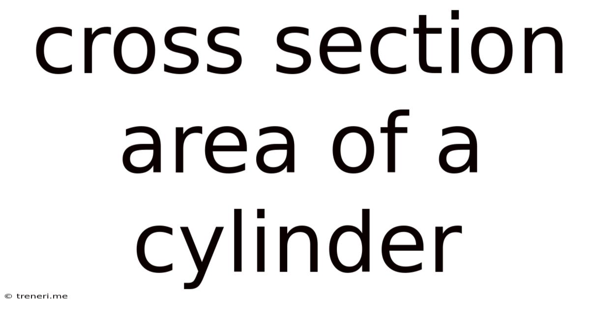 Cross Section Area Of A Cylinder