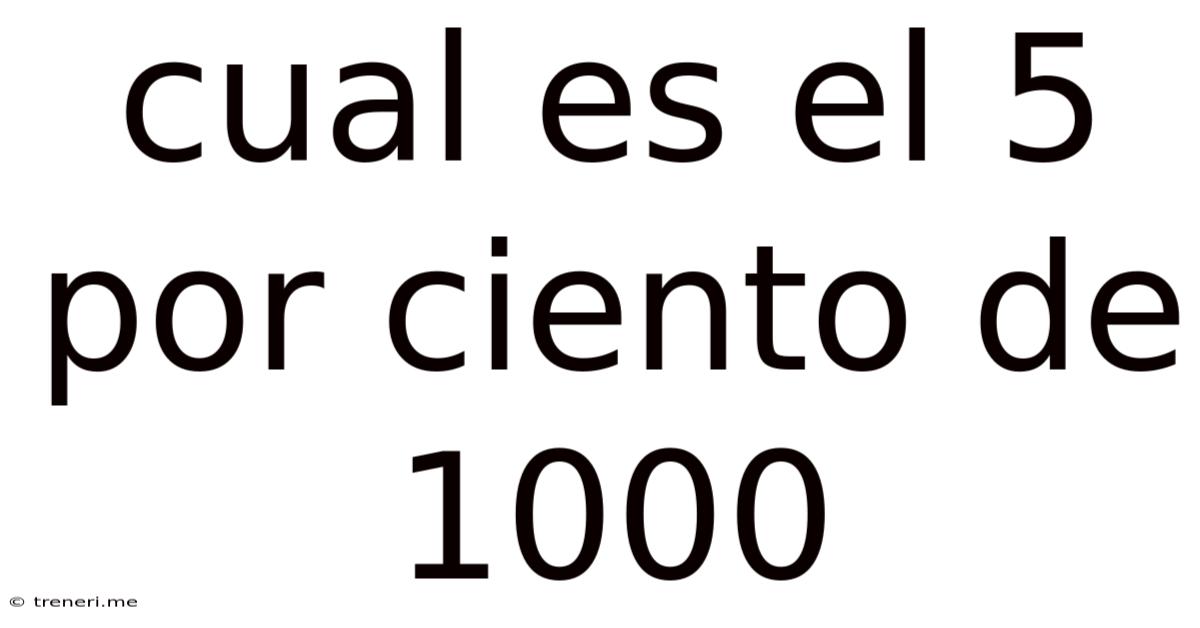 Cual Es El 5 Por Ciento De 1000