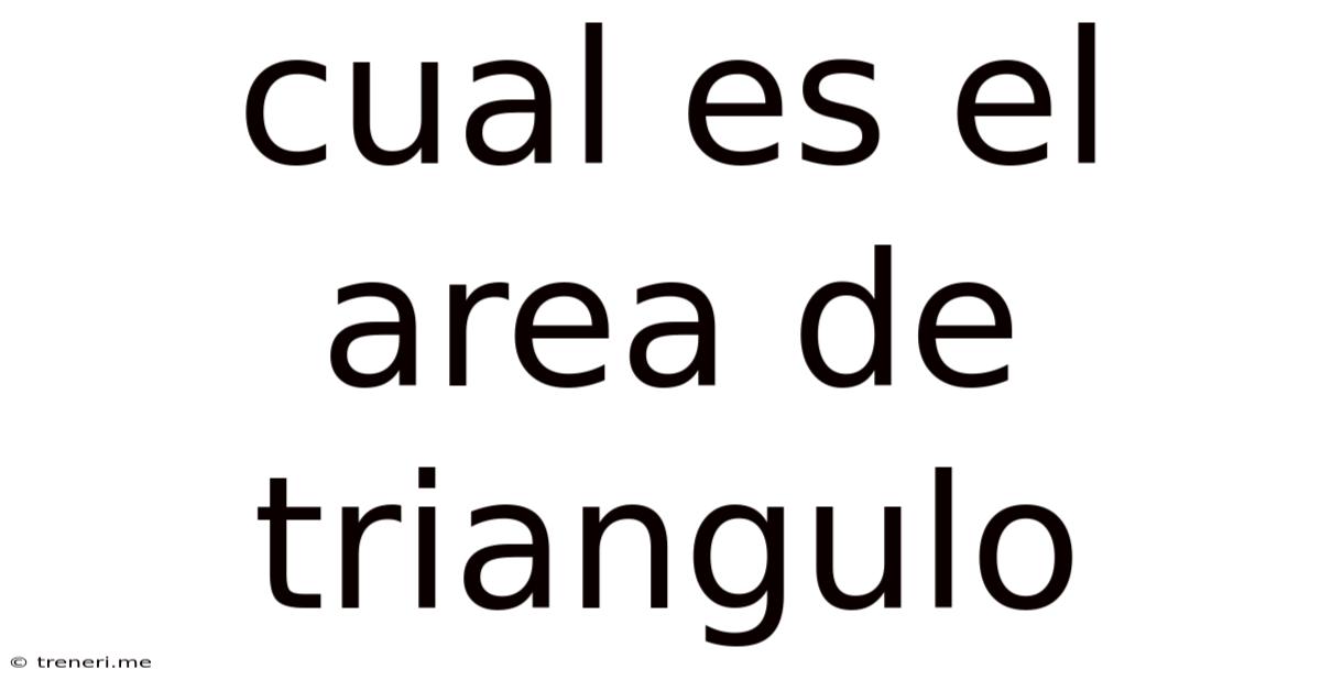 Cual Es El Area De Triangulo
