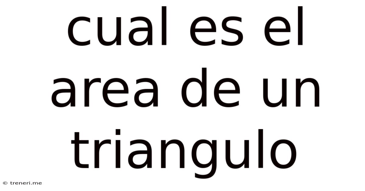 Cual Es El Area De Un Triangulo