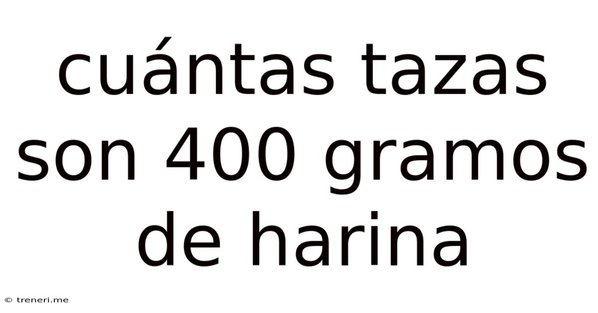 Cuántas Tazas Son 400 Gramos De Harina
